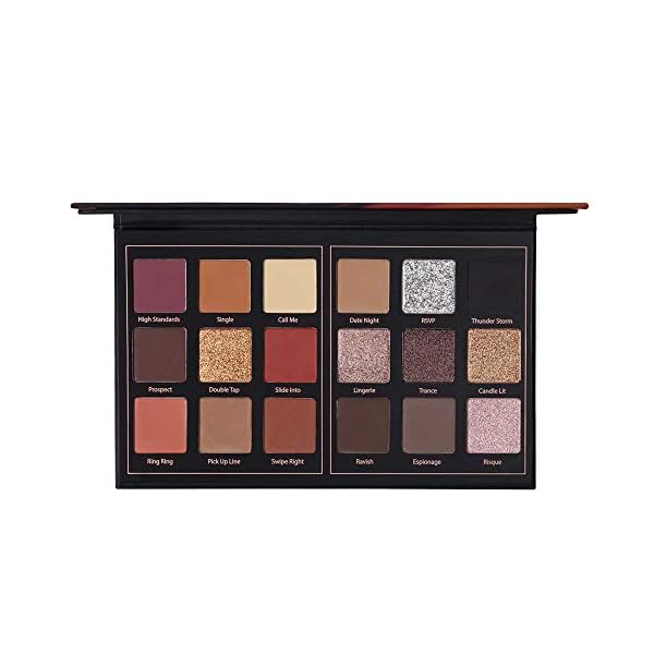 Prism Makeup Matte Eyeshadow Palette Pro 18 Colors Pigmented Shimmer Glitter Eye Shadow Palette, Long Lasting Waterproof Smokey Powder Cosmetics Halloween Makeup Kit (01# Seductress)