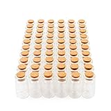 Misure - I mini barattoli di vetro misurano 1,5 x 0,75 pollici (altezza x diametro): la dimensione ideale da utilizzare per vari hobby, artigianato o souvenir per borse da festa.