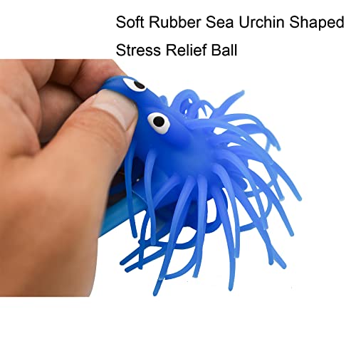 Lopenle UL011 6 Pcs Cute Sea Urchin Shaped Pens Soft Rubber Funny Monster Ballpoint Pens thumb #4