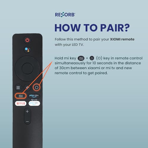 Image of Smart TV Remote Compatible with Mi, Xiaomi & Redmi Smart LED Android TV | Replacement Remote Control with Netflix, Prime Video & Smart Shortcut Keys - Check Image Before Order (LED 652 VC)