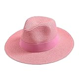 Straw Hat For Women Panama Soft Sun Outdoor Travel Hat Peach pnnrk 56-58CM