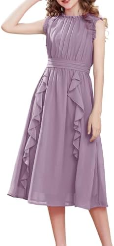 GRACE KARIN Girls Party Dress Ruffle Sleeveless