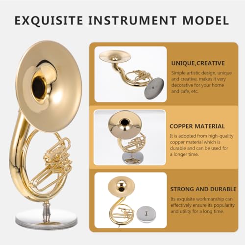 image for Sosoport 1 Set Musical Instrument Model Realistic Miniature Sousaphone
