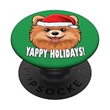 Photo Gallery christmas pomeranian yappy holidays funny puppy dog popsockets popgrip intercambiabile Photo Gallery christmas pomeranian yappy holidays funny puppy dog popsockets popgrip intercambiabile