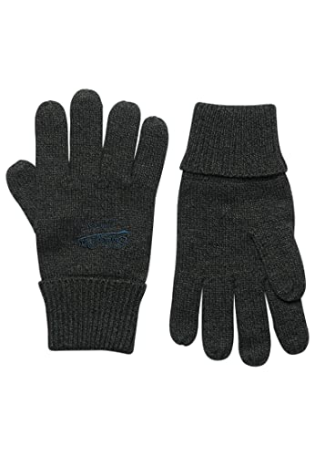 Superdry 93 Knitted Accessories Guantes, Khaki Grit, One Size de