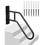 安全ハンドレール 屋外階段用 壁取り付け階段手すり 1~3段階段 金属製手すり 高齢者 子供 障害者 妊婦用