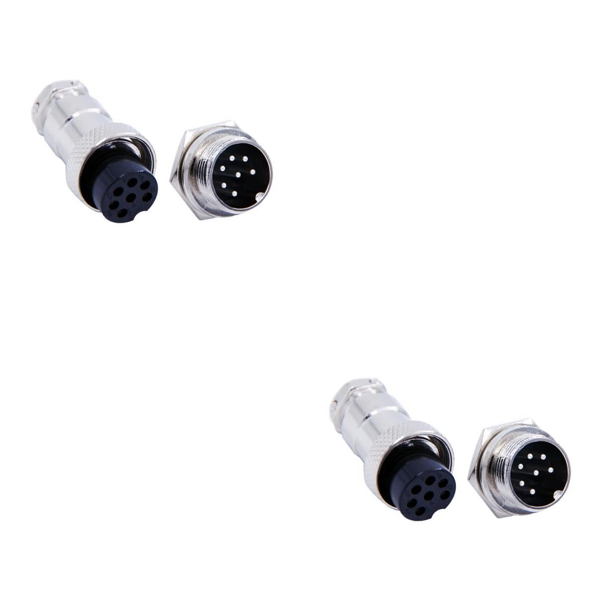 (2 pc) Pro3D GX16 7-Pin Circular Aviation Socket Plug Male and Female Panel Connector-image-10
