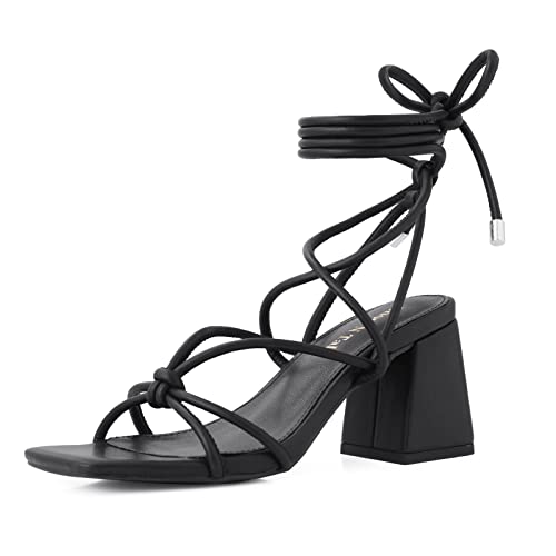 Shoe'N Tale Lace Up Heels for Women Ankle Strappy Gladiator High...