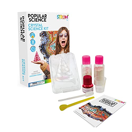 POPULAR SCIENCE Crystal Science Kit for Kids Ages 8 Years + | STEM Science Toys and Gifts for Educational and Fun Experiments |Science Kits Designed for Children and Suitable for All The Family