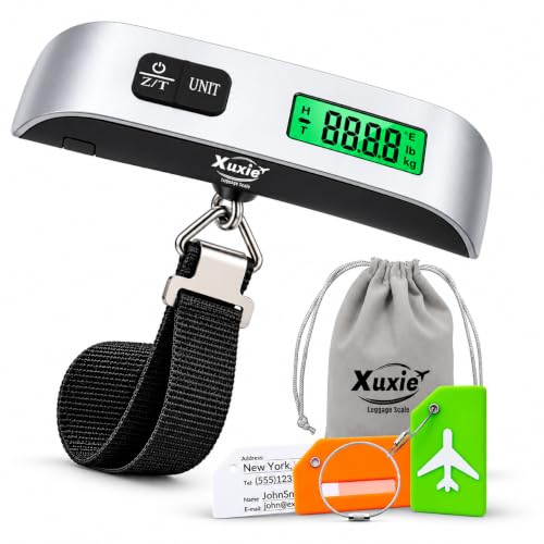 Travel Set, Digital Luggage Scale, 2 pcs Luggage Tags & Storage B...