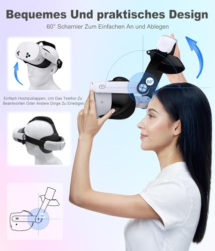 Soporte mejorado Quest 3S y Quest 2 en diadema ligera de realidad virtual 2