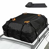 ATHULYA ルーフキャリアバッグ ルーフボックス 防水 カーゴバッグ 車のルーフ収納バッグ 取付けること容易 ヒッチカーゴ ルーフレール 大容量425L オックスフォード布防水素材 高強度700D 持ち運びに便利 防雨 防雪 防風 旅行用 滑り止めパッド付き（112*87*44cm）