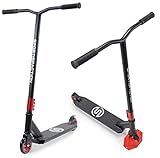 Sportisfaction Stuntscooter | Robustes Design für Tricks & Stunts | ABEC11 Kugellager | 100kg Belastung für Kinder & Erwachsene | Hochwertiges Aluminiumdeck | Coole Farbauswahl (blau, gelb oder rot)