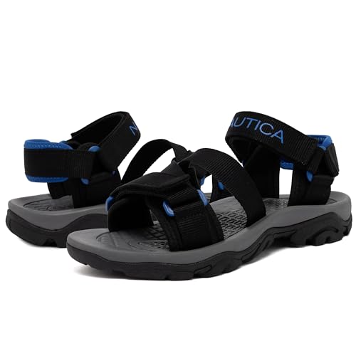 Image of Nautica Men's Athletic Sport Sandals - Adjustable Strap, Comfortable Open-Toe Hiking & Walking Sandals with Cushioned Sole