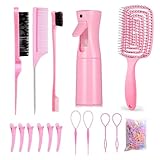 16 Pcs Kit Profesional De Peines Y Cepillos Para Cabello,Juego Completo Para Estilizar Y Herramientas Para Peinado,Ideal...