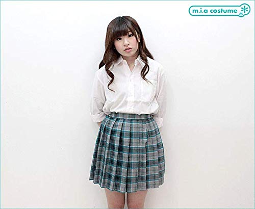 青と緑の格子柄スカート 四谷インターナショナルスクール制服 緑×紺チェックスカート