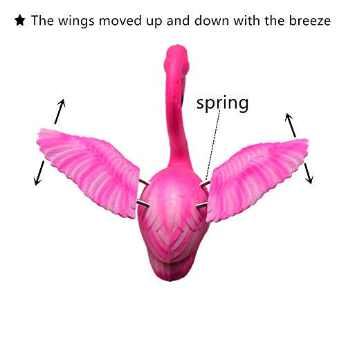 Flamingo Garden Stakes Christmas Wind Spinner Decorations Birthday Party Decorative Window Ornaments Outdoor Lawn Yard Decor Patio Accessories Art Mini Pink Lover Flamingos Whimsical Gifts 4Pack #TOP3