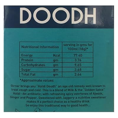 Girnar Instant Premix Haldi Doodh, 180 Grams (Combo of 2)