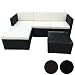Produktbild POLY RATTAN Sitzgruppe Essgruppe Set - Cube Sofa-Garnitur Gartenmöbel Lounge Farbwahl