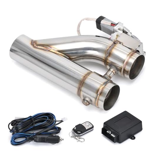 PQY Universal 3“ Electric Exhaust Cutout Remote Controller Motor E-cut Valve Kit Dual Flaps Type