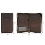 Polare Full Grain Leather Passport Holder Cover Case for Men and Women RFID Blocking Family Travel Wallet Holds 6 Passports (Dark Brown) - Image 3