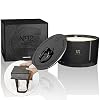 ESNA HOME 3 Wick Luxury Aromatherapy Lemongrass Scented Candle X Large 194oz 110h Essential Oil Burn with Premium Gift Bags with Fabric Ribbon Handles Size 78 69 inch