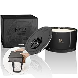 ESNA HOME 3-Wick Luxury Aromatherapy Lemongrass Scented Candle X-Large 19.4oz 110h Essential Oil Burn with Premium Gift Bags with Fabric Ribbon Handles - Size 7.8 * 6.9 inch ESNA HOME 3 Wick Luxury Aromatherapy Lemongrass Scented Candle X Large 194oz 110h Essential Oil Burn with Premium Gift Bags with Fabric Ribbon Handles Size 78 69 inch