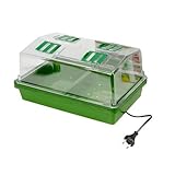 propagadores de esquejes Pequeño invernadero calefactor de 12 W de PVC rígido equipado con 2 bandejas interiores y 4 válvulas de ventilación útiles para controlar el aire y la humedad.