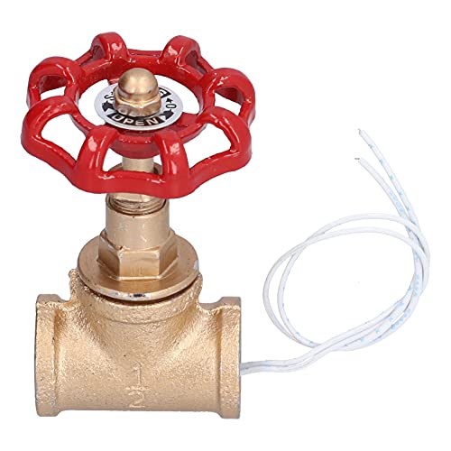 Interrupteur de lumière de vanne d'arrêt de 1/2 po, interrupteur de lampe de conduite d'eau, interrupteur de lampe Steampunk à poignée rouge avec fil pour luminaires de tuyau