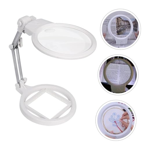 Lampe loupe LED bureau support ajustable loupe lecture broderie