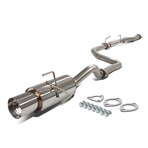 DNA MOTORING CBE-HC923 Cat Back Exhaust System [Compatible with 92-95 Honda Civic 3-Door Hatchback 1.5L/ 1.6L and D15B7/ D15B8/ D15Z1/ D16Z6 SOHC l4 Engines ONLY]