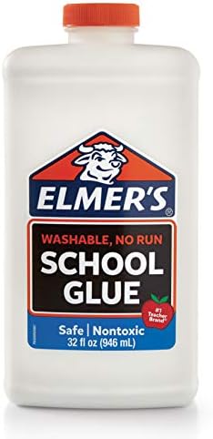 Elmer's Liquid School Glue, White, Washable, 32 Ounces - Great for Making Slime