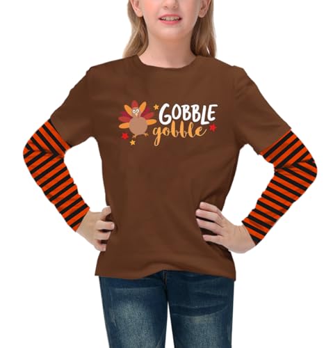 Image of Remimi Unisex Kids Christmas Long Sleeve Shirt Xmas Print Stripe Shirts 2-12 Years