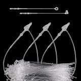 1000Pcs Hang Prices Tag Fasteners, 5 Inch Snap Lock Pins Plastic Tags for Clothing Mark Shoe Bag Jewelry Security Loop Fasteners Retail Store Supplies (Clear)