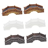 Accessoire de paysage miniature - adoption d'un matériau en résine robuste et pratique, ce petit pont en arc est durable et à usage longue durée, mini accessoire de jardin