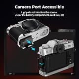 SMALLRIG Uchwyt X-T30 III/X-T30 II/X-T30 w kształcie litery L do FUJIFILM, wbudowana płytka szybkiego montażu do Arca, otwory 1/4"-20, lekki, ergonomiczny silikonowy uchwyt(czarny) - 5663