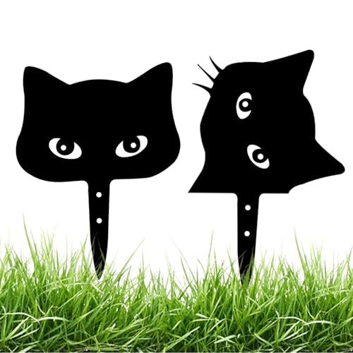 Piquets Chat pour Jardin Figurine Décorative Imperméable Extérieur – vue 9