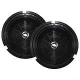 Hasaller Filtro de carbón activado para campana extractora, filtro de carbón activo redondo universal de 190 mm (2 unidades)