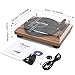 LP&No.1 Bluetooth Vinyl Record Player, Belt-Drive Stereo Turntable for 3 Speed Vinyl Records with Convert Vinyl to Digital (Analog & USB), Built-in Speakers and RCA Output, Yellow Wood