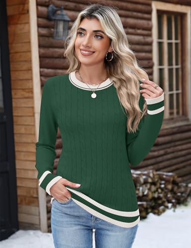 Women's Long Sleeve Crewneck Sweatshirt - Lightweight Casual Pullover Top For Fall (Oversized Fit, Trendy)