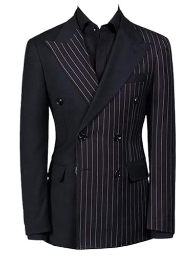 Blazer à rayures hommes la veste de smoking double boutonnage au raffinement tailleur exclusif