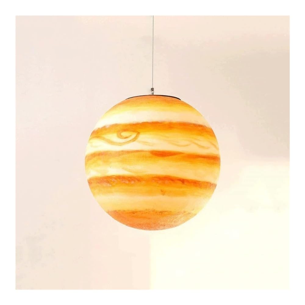 CZYLJLK Nordic Creative Resin Ceiling Pendant Light Universe Earth Sun Moon Venus Jupiter Uranus Mars Saturn E27 Lampshade Suspension Wire Lights for Cosmic Ambiance (Size : Jup