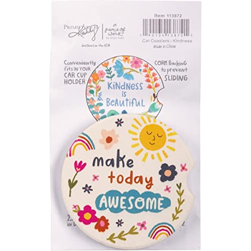 Primitives-by-Kathy-Kindness-is-Beautiful-Make-Today-Awesome-Decorative-Car-Coaster-Set Primitives by Kathy Kindness is Beautiful Make Today Awesome Decorative Car Coaster Set