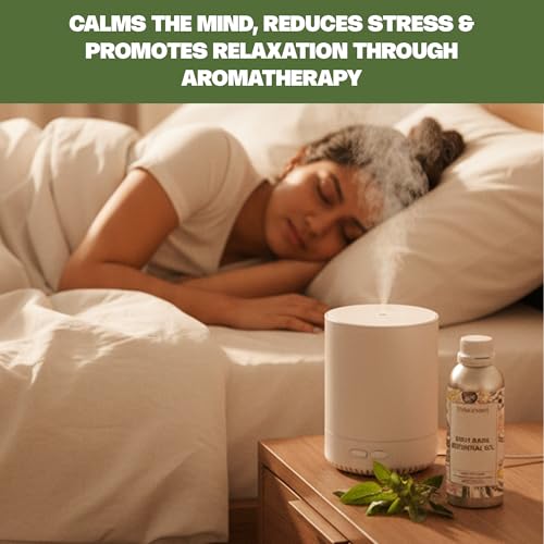 Image of VedaOils Holy Basil Essential Oil 100ml | 100% Pure, Natural & Undiluted Therapeutic Grade | Basil Oil for Mosquito Repellent, Aromatherapy, Relaxation, Hair Growth, Skin & Diffuser