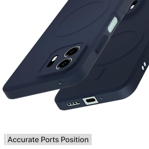 Image of Outlouders Back Cover for OnePlus N6 5G | Soft Matte Silicone | Slim Fit | Magnetic-Safe Logo Design (Magnetic-Safe Not Compatible) | Shockproof | Camera Protection Bumper Case (Blue)