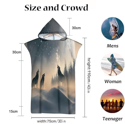 Serviette poncho de surf pour se changer facilement sur la plage - 6