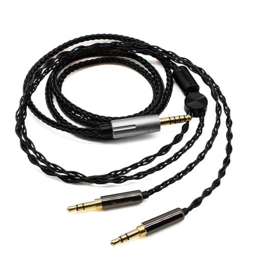 Youkamoo 4.4mm Balanced Headphone Replacement Cable Compatible for Hifiman Sundara, Ananda, Arya, HE400SE, HE4XX, HE-400i Headphones (Dual 3.5mm Male Version) 6.6 ft 2m