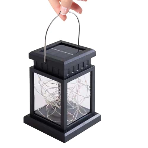 Linterna de energía solar para exteriores, Linternas impermeables para exteriores para patio, Lámpara portátil para con energía solar para decoración de patio, decoración de camping, regalo