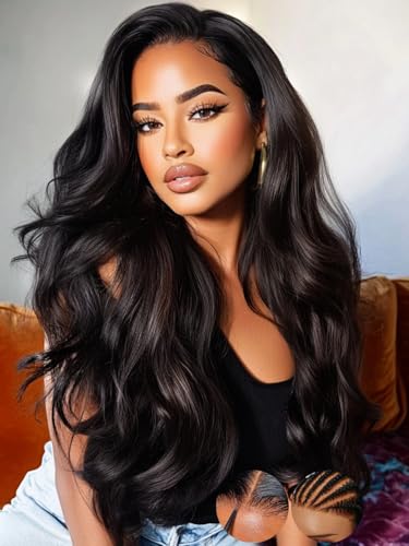 Image of KLAIYI Body Wave Bye Bye Knots Glueless Wig 7x5 Pre Cut Lace Front Wigs Human Hair Wear and Go Wigs for Beginners Pre Bleached Pre Plucked Pre Everything 3S Easy to Ready to Wear Loose Wave Wig 20Inch