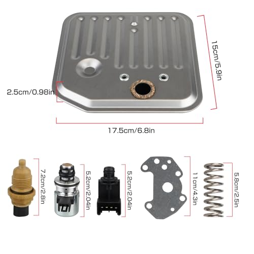 Dexonu A500 A518 A618 46RE 47RE 48RE Transmission Governor Pressure Solenoid Transducer with Filter Gasket Kit Compatible with Dodge Dakota Durango Ram 1500 2500 3500 Jeep Grand Cherokee 2000-2006